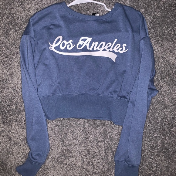 Brandy Melville Tops - Cropped Los Angles long sleeve top